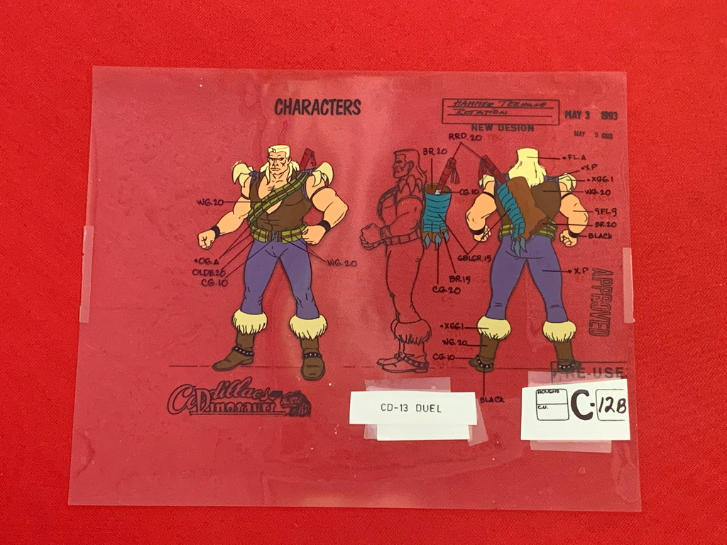 Cadillacs and Dinosaurs Character Model Cel Ex1408 - Animation Legends