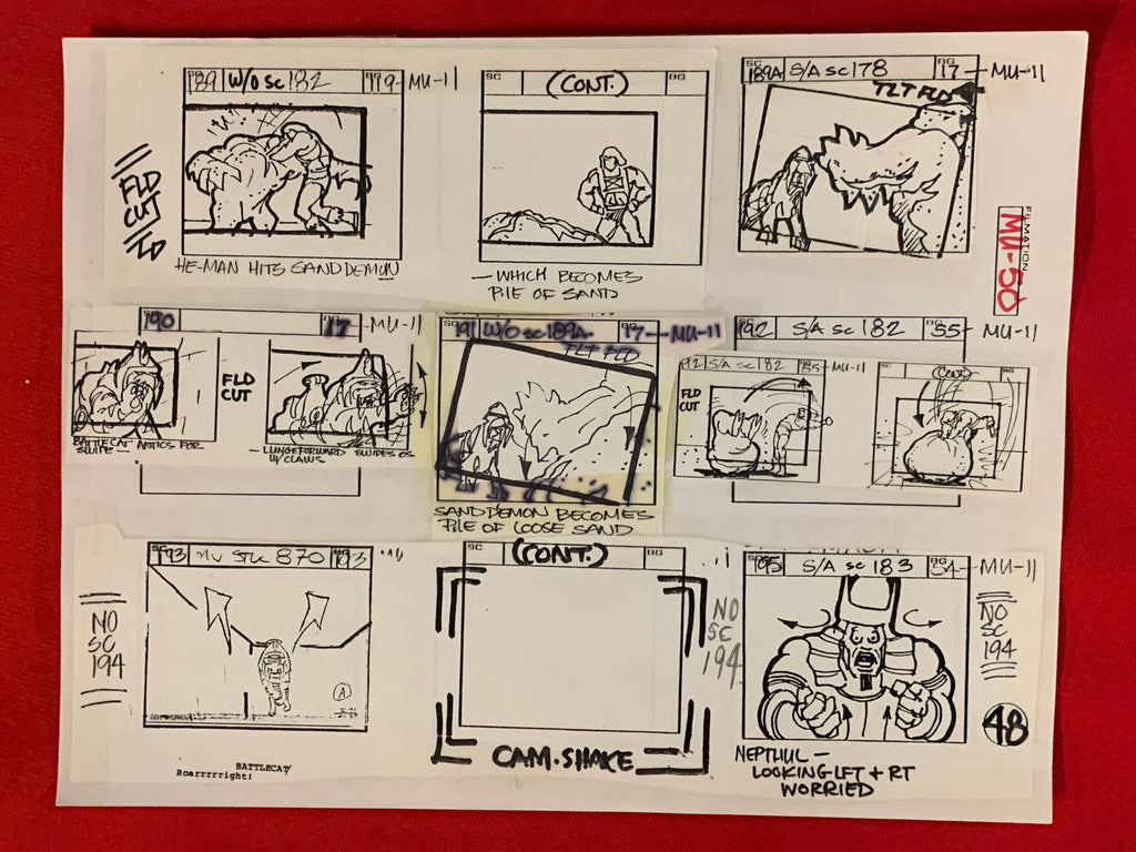 He-Man and The Masters of The Universe Storyboard 4 AU064 - Animation Legends