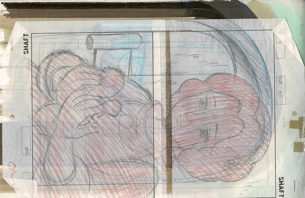 The Legend of Snow White Large sketch and background EX3712 - Animation Legends