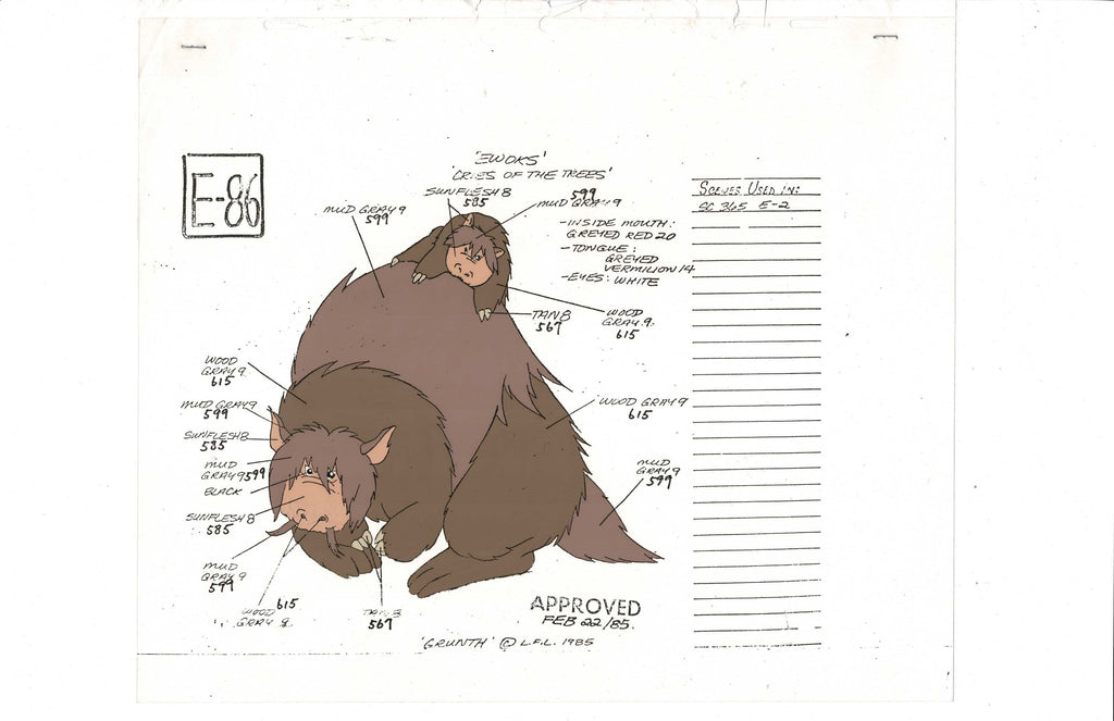 Star Wars: Ewoks character model cel EX3975 - Animation Legends