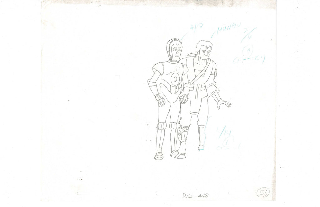 Star Wars: Droids production sketch EX3981 - Animation Legends