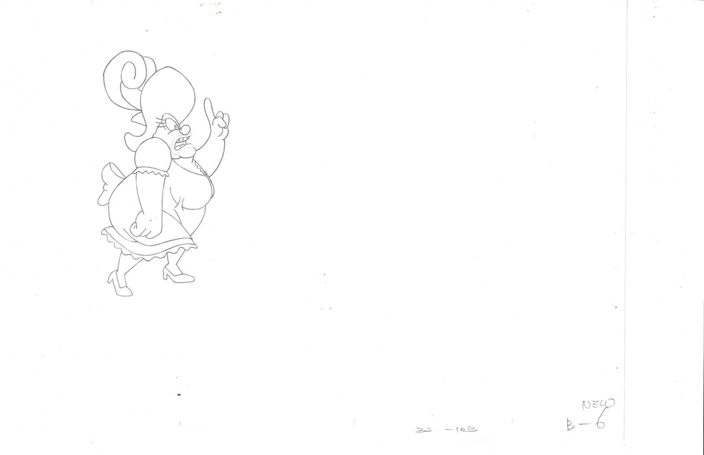 Adventures of Sonic the Hedgehog production sketch EX4118 - Animation Legends