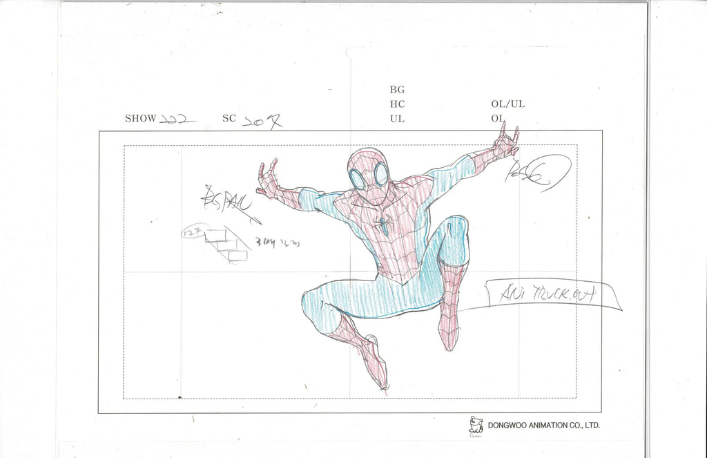 Ultimate Spiderman production sketch EX4478 - Animation Legends