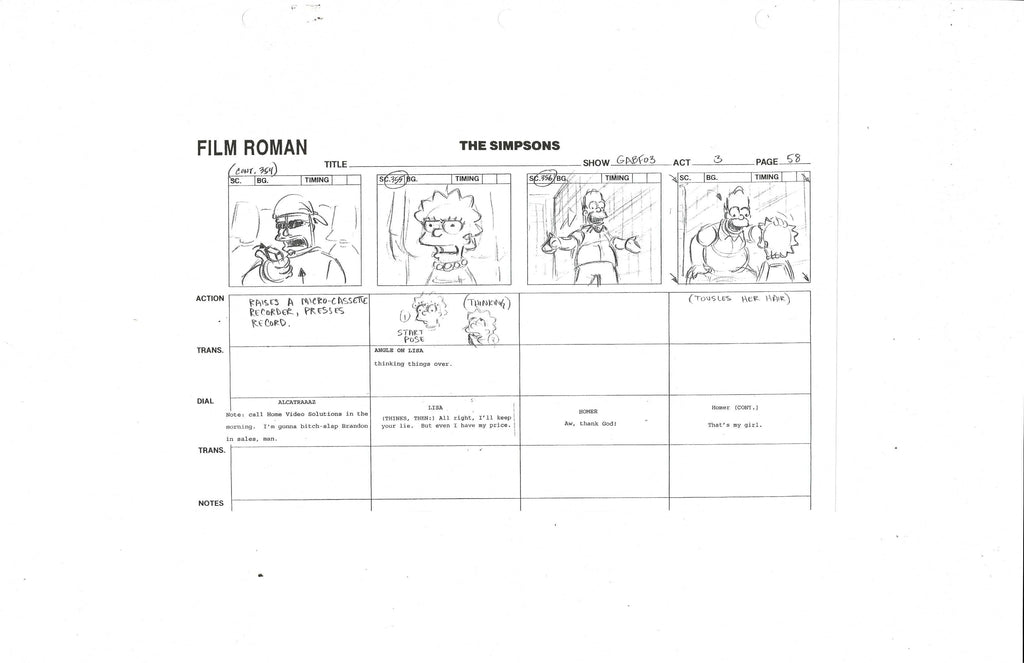 The Simpsons character model copy (Production used) EX4767 - Animation Legends