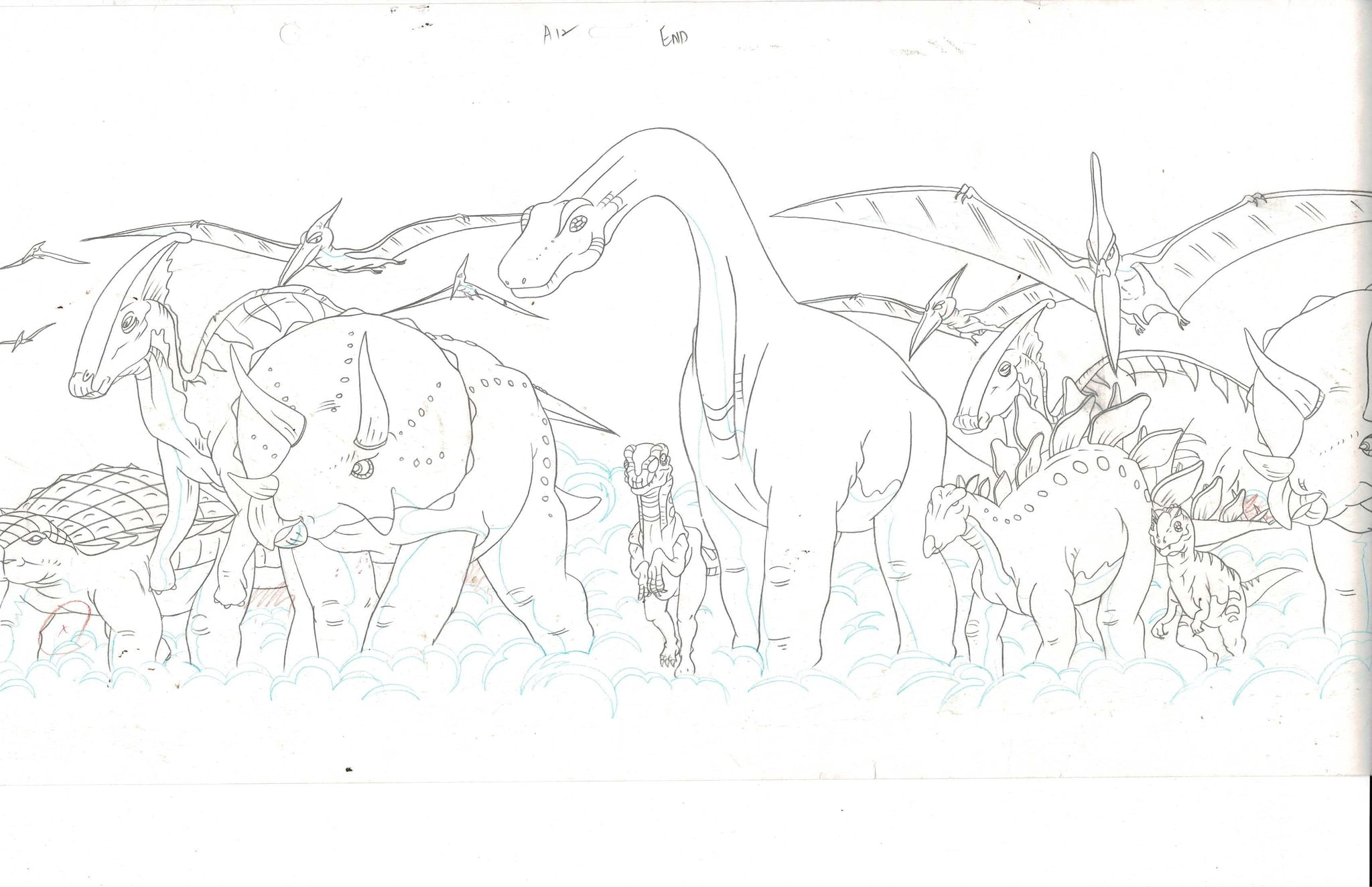 Cadilacs and Dinosaurs large sketch EX5493 - Animation Legends