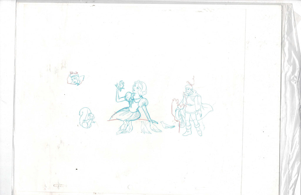 Snow White Box art sketch EX5633 - Animation Legends