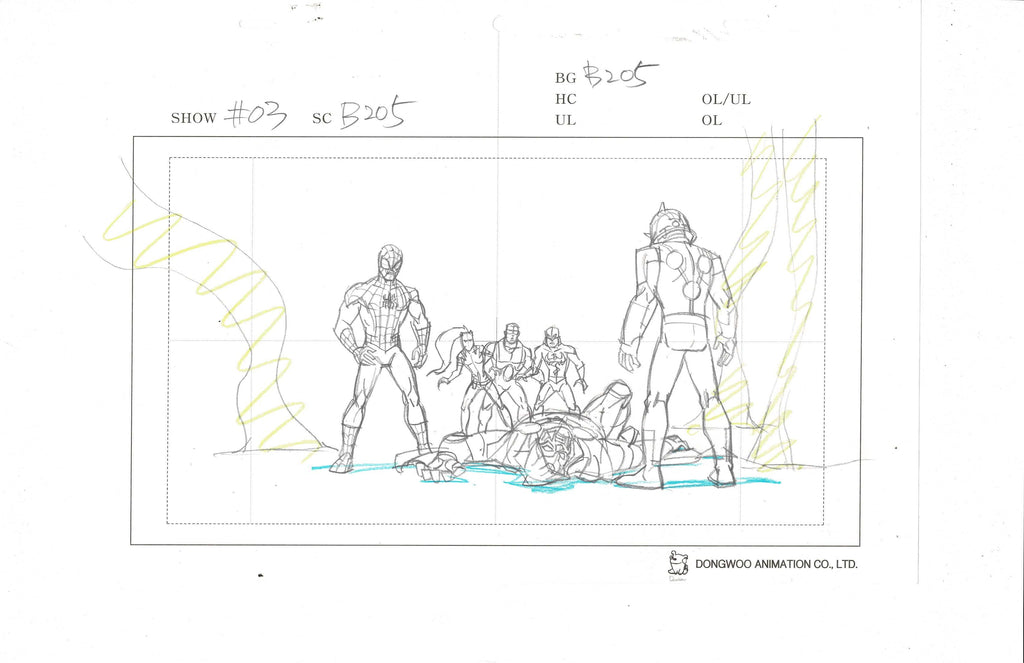 Ultimate Spiderman sketch EX5668 - Animation Legends