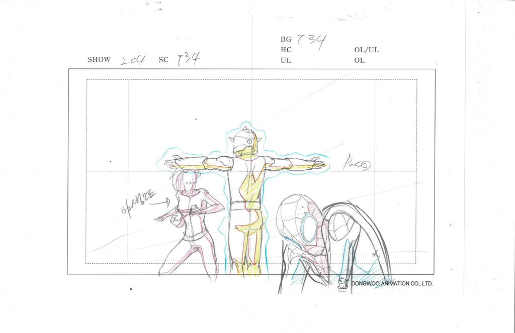 Ultimate Spiderman sketch EX6571 - Animation Legends