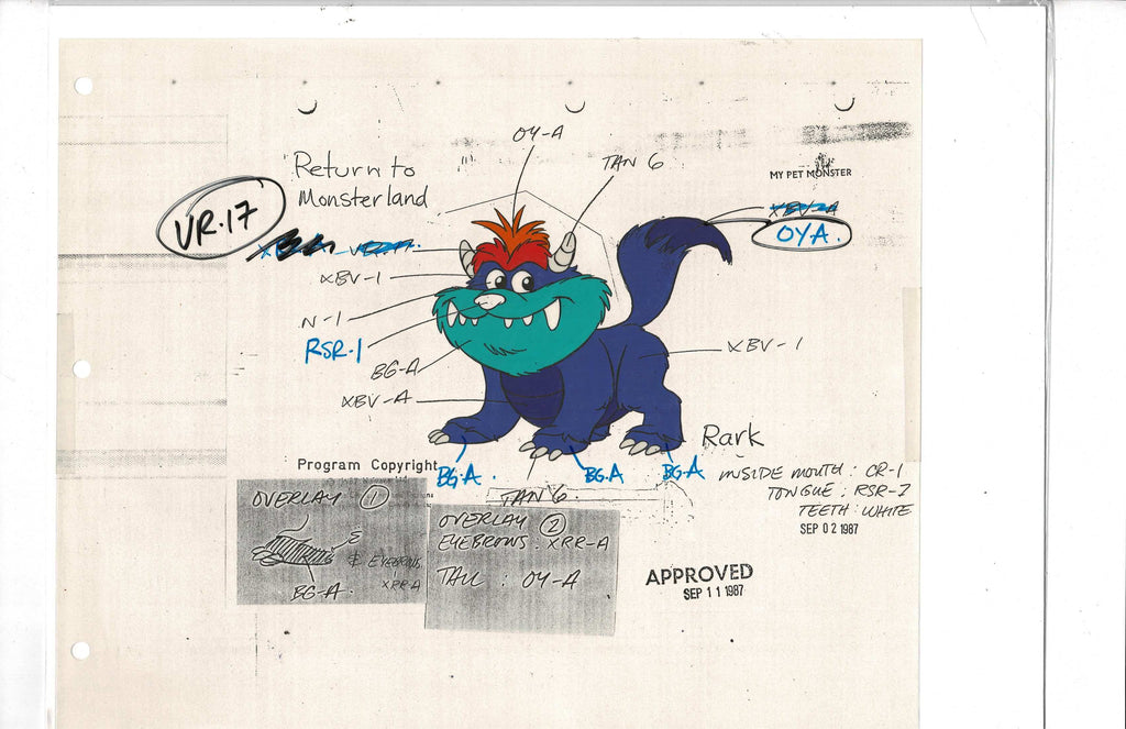 My Pet Monster cel EX6914 - Animation Legends