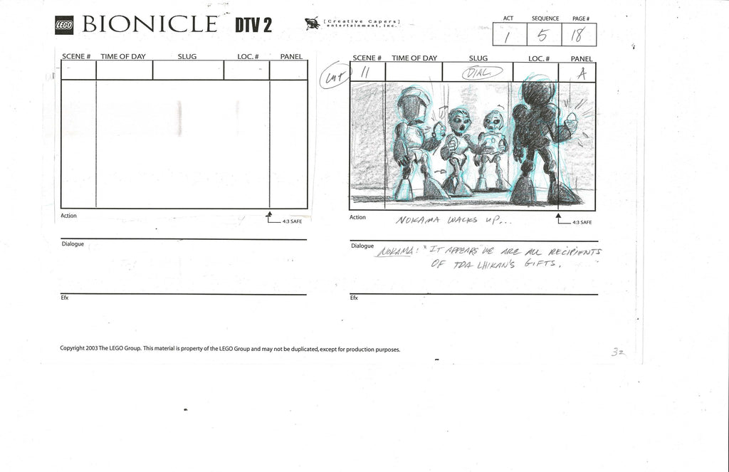 Binonicle sketch storyboard EX7330 - Animation Legends