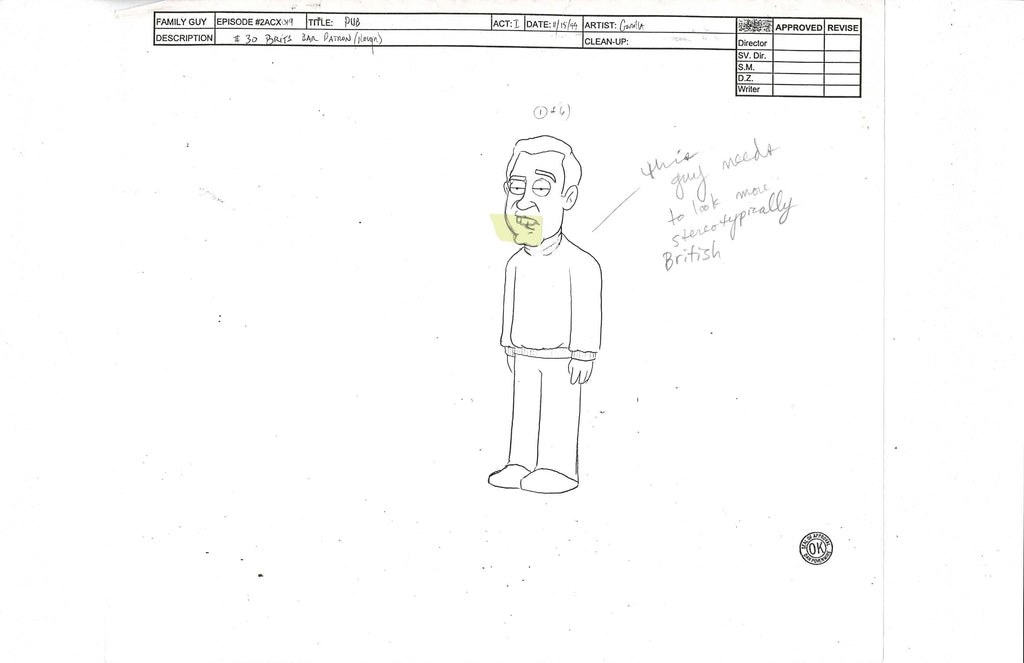 Family Guy sketch model EX7355 - Animation Legends