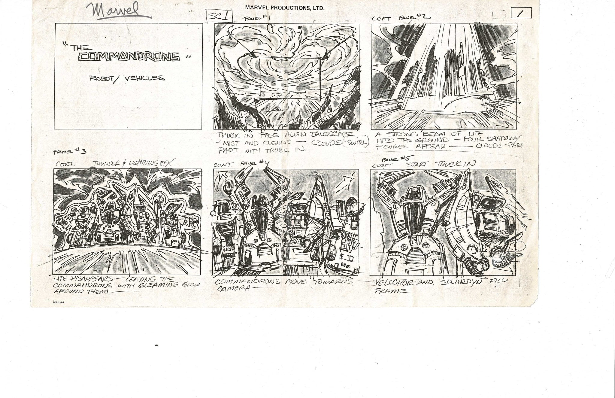 The Commandrons storyboard EX7510 - Animation Legends